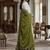 white & olive green sharara suit