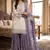 white & lavender ethnic sharara set