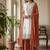 white & orange sharara suit