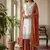 white & orange sharara suit