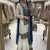 blue & ivory embroidered designer suit