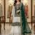green & ivory embroidered designer suit