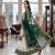 green & ivory embroidered designer suit