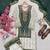green & ivory embroidered designer suit
