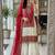 red & ivory embroidered designer suit