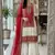 red & ivory embroidered designer suit