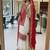 red & ivory embroidered designer suit