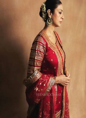 Red bridal lehenga set 2