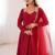 red anarkali ethnic dress