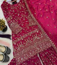 designer rani-pink sharara suit