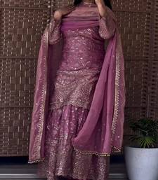 designer purple sharara suit