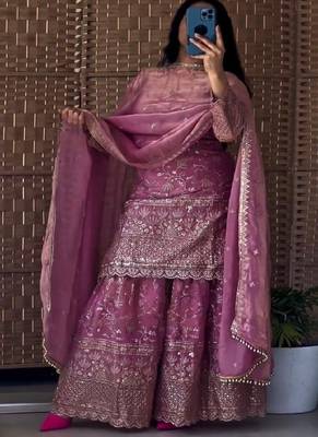 designer purple sharara suit 1