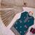 teal & beige designer sharara suit