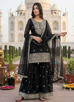 black designer ethnic suit 1
