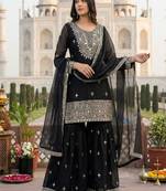 black designer ethnic suit