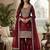 maroon designer ethnic suit