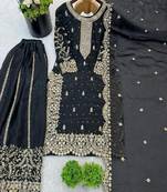black designer sharara suit