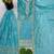 sky blue embroidered sharara set