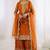 orange festive sharara suit
