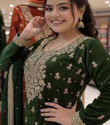 dark green embroidered designer suit