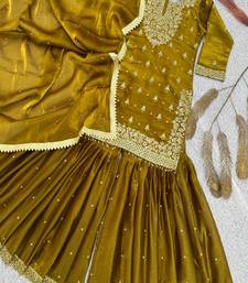  yellow designer sharara suit