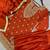 orange traditional embroidered suit