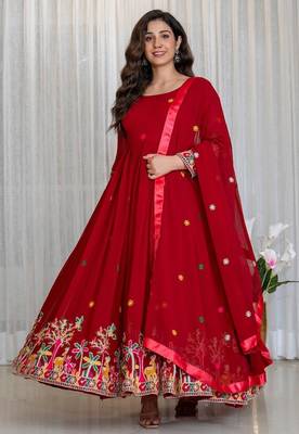 red traditional lehenga set 4