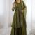 olive green designer anarkali suit