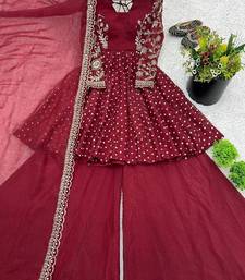 pink embroidered ethnic suit