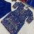 royal blue heavy embroidered patiala set