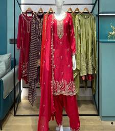 classic red traditional suit set