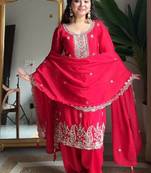 classic red traditional suit set
