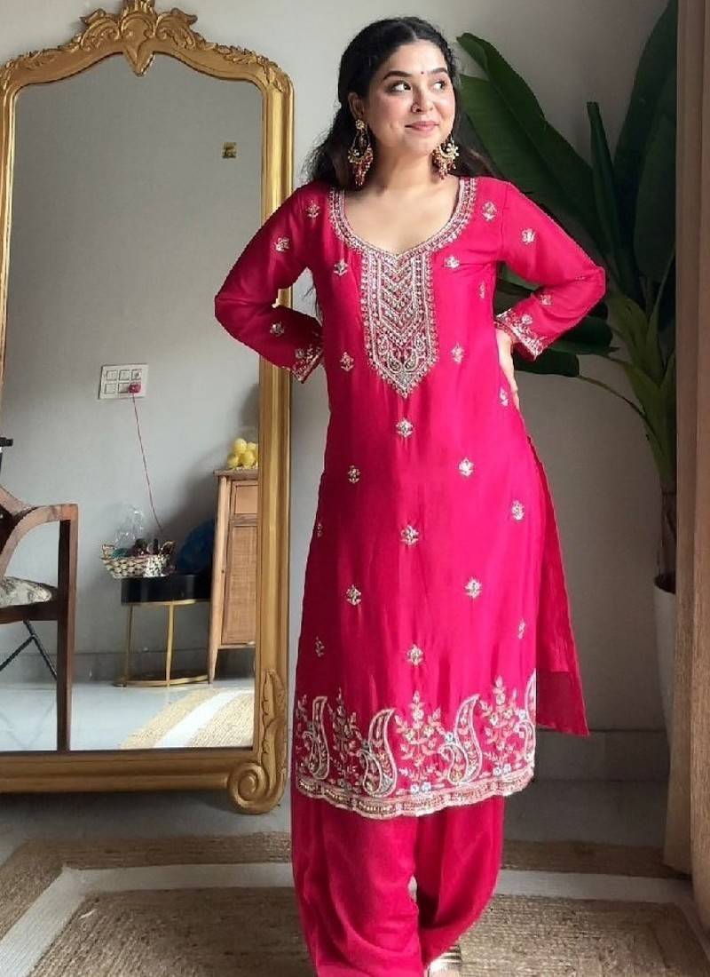 classic red traditional suit set