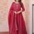 crimson designer anarkali gown