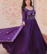 purple festive gown set