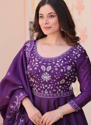 purple festive gown set 4