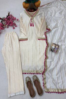 ivory white festive suit set 5