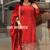 red designer party wear suit