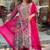 pink multicolor printed kurta set