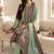 mint green multicolor printed kurta set