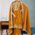 deep yellow designer embroidered kurta set