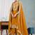 deep yellow designer embroidered kurta set