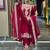 hot pink designer embroidered kurta set