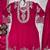 hot pink designer embroidered kurta set