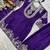 purple designer embroidered kurta set