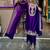 purple designer embroidered kurta set