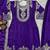 purple designer embroidered kurta set