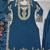 blue designer embroidered kurta set