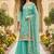 Teal blue embroidered salwar suit