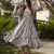 Multicolor digital printed rayon fit & flare maxi dress